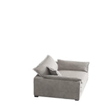 Dark Gray Stain Resistant Abrasive Cloth Foam Fill Sofa Image - 9