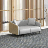 Dark Gray Waterproof Leather Sofa Set for Reception Image - 11