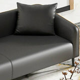 Dark Gray Waterproof Leather Sofa Set for Reception Image - 12