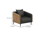 Dark Gray Waterproof Leather Sofa Set for Reception #size