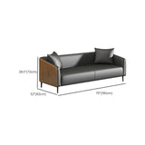Dark Gray Waterproof Leather Sofa Set for Reception Image - 21