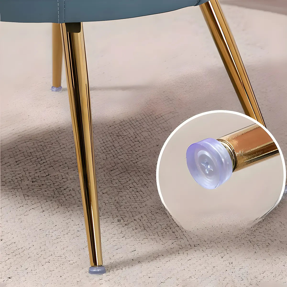 Dark Orange Recessed Arm Heart-Shape Gold Leg Arm Chair Image - 18