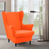 Dark Purple Fixed Back Cotton Fill High-Back Arm Chair Image - 10