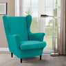 Dark Purple Fixed Back Cotton Fill High-Back Arm Chair Image - 13