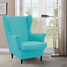 Dark Purple Fixed Back Cotton Fill High-Back Arm Chair Image - 17
