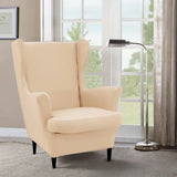 Dark Purple Fixed Back Cotton Fill High-Back Arm Chair Image - 22