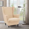Dark Purple Fixed Back Cotton Fill High-Back Arm Chair Image - 22
