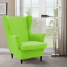 Dark Purple Fixed Back Cotton Fill High-Back Arm Chair Image - 24