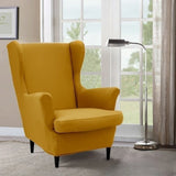Dark Purple Fixed Back Cotton Fill High-Back Arm Chair Image - 27