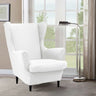 Dark Purple Fixed Back Cotton Fill High-Back Arm Chair Image - 30