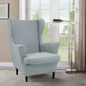 Dark Purple Fixed Back Cotton Fill High-Back Arm Chair Image - 34