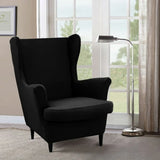 Dark Purple Fixed Back Cotton Fill High-Back Arm Chair Image - 35