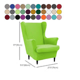 Dark Purple Fixed Back Cotton Fill High-Back Arm Chair #size