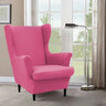 Dark Purple Fixed Back Cotton Fill High-Back Arm Chair Image - 6
