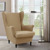 Dark Purple Fixed Back Cotton Fill High-Back Arm Chair Image - 7