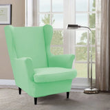 Dark Purple Fixed Back Cotton Fill High-Back Arm Chair Image - 9
