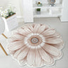 Decorative Blue Floral-Shaped Anti-Slip Area Rug Image - 15