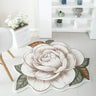 Decorative Blue Floral-Shaped Anti-Slip Area Rug Image - 2