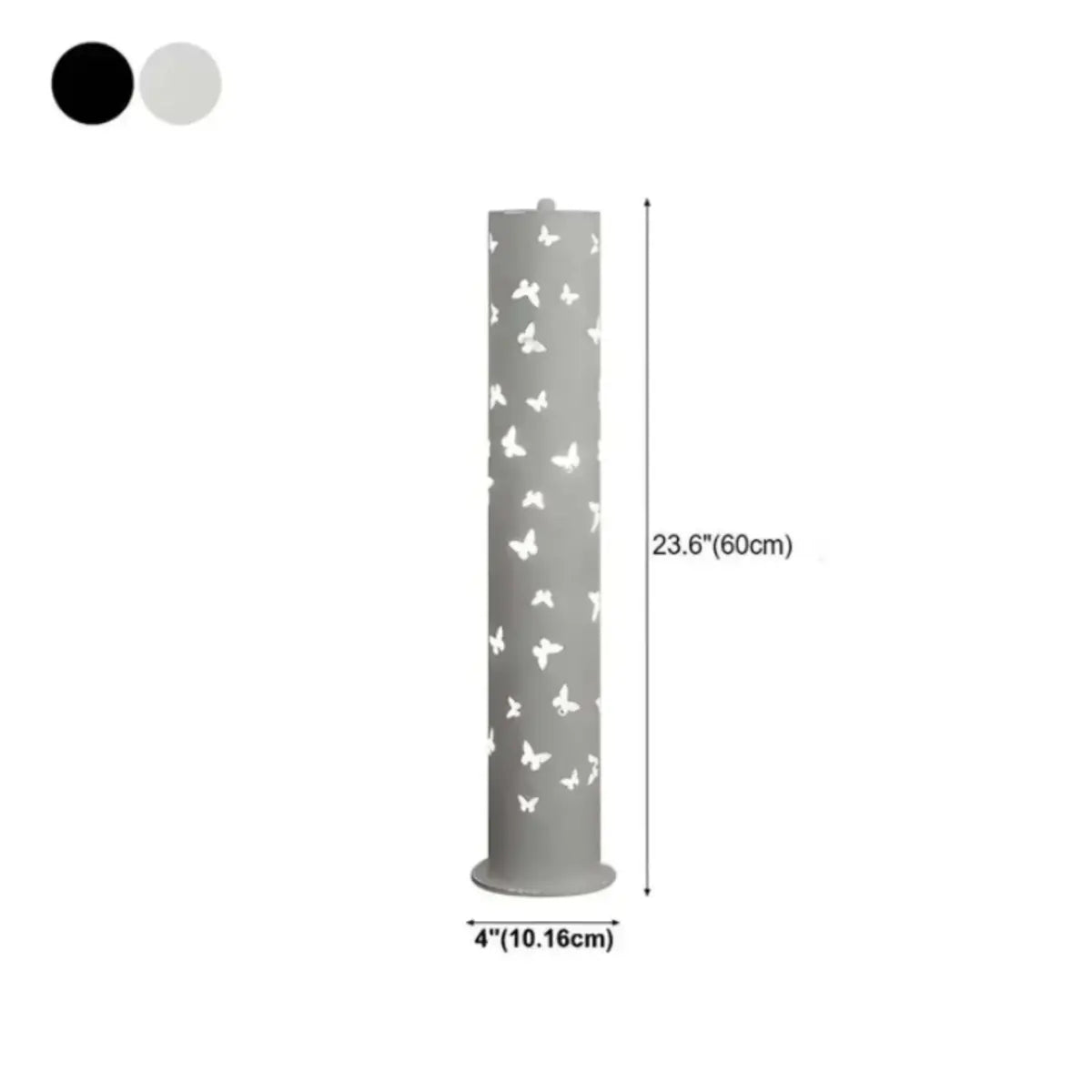 Decorative Butterfly Pattern Cylinder Metal Floor Lamp 