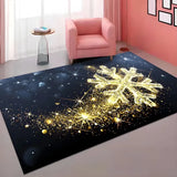 Decorative Christmas Red Polyester Santa Area Rug Image - 10