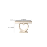 Decorative Curved Marble-Top Cream Storage Console Table Image - 18