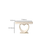 Decorative Curved Marble-Top Cream Storage Console Table Image - 19