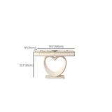 Decorative Curved Marble-Top Cream Storage Console Table Image - 20