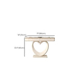 Decorative Curved Marble-Top Cream Storage Console Table Image - 24