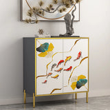 Decorative Elephant Wood Console Table with Cabinet Image - 7