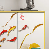 Decorative Elephant Wood Console Table with Cabinet Image - 8