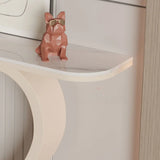Decorative Heart Base Beige Marble Top Console Table Image - 8