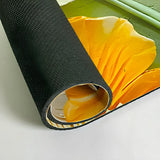 Decorative Lotus 3D Rubber Green Rectangular Area Rug Image - 12