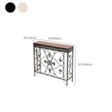 Decorative Rectangular Iron Wooden Foyer Console Table Image - 15