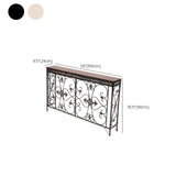 Decorative Rectangular Iron Wooden Foyer Console Table Image - 16
