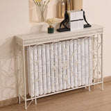Decorative Rectangular Iron Wooden Foyer Console Table Image - 4