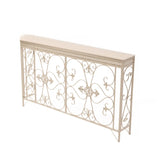 Decorative Rectangular Iron Wooden Foyer Console Table Image - 5