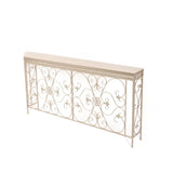 Decorative Rectangular Iron Wooden Foyer Console Table Image - 7