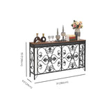 Decorative Rectangular Metal White Entry Console Table Image - 15