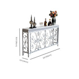Decorative Rectangular Metal White Entry Console Table Image - 18