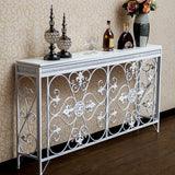 Decorative Rectangular Metal White Entry Console Table Image - 7