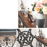 Decorative Rectangular Metal White Entry Console Table Image - 8