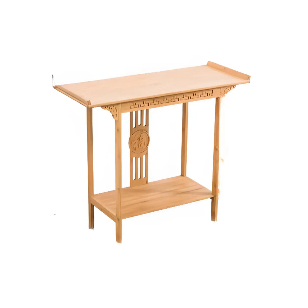 Decorative Rectangular Wood Brown Storage Console Table Image - 10