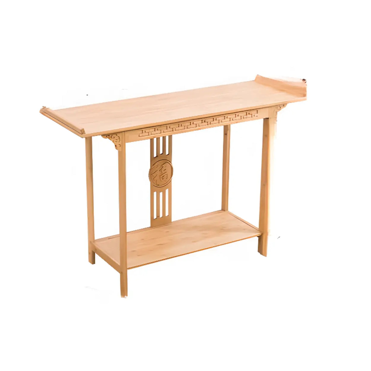 Decorative Rectangular Wood Brown Storage Console Table Image - 12