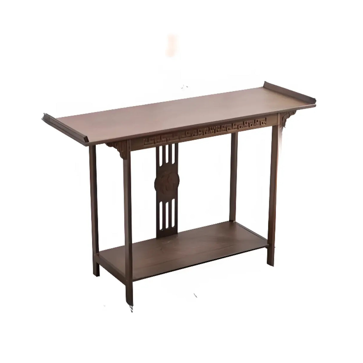 Decorative Rectangular Wood Brown Storage Console Table Image - 17