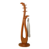 Decorative Wood Cherry Freestanding Coat Rack Image - 10