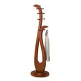 Decorative Wood Cherry Freestanding Coat Rack Image - 11