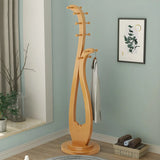 Decorative Wood Cherry Freestanding Coat Rack Image - 4