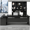 Deep Width L-Shape Executive Desk with Exterior Shelf Image - 2