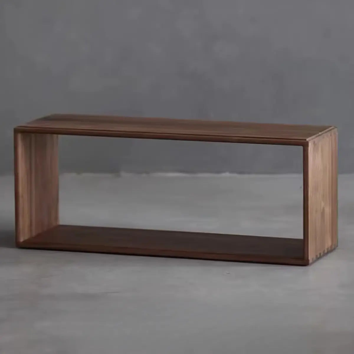 Desktop Lateral Modern Rectangular Walnut Bookcase Image - 12