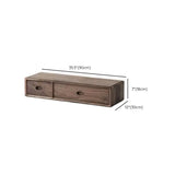 Desktop Lateral Modern Rectangular Walnut Bookcase #size